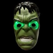 LED IŞIKLI MASKE IŞIKLI HULK MASKESİ LED LİGHT HULK MASK YEŞİL ADAM MASKESİ IŞIKLI CADILAR BAYRAMI MASKESİ - 1