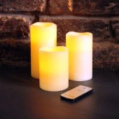 WARM LİGHT LED REMOTE CONTROL ELECTRONİC CANDLE KUMANDALI GÜN IŞIĞI IŞIKLI MUM 3LÜ SET IŞIKLI MUM thumbnail 4
