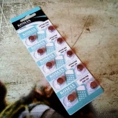 BUTTON ALKALINE BATTERY AG SERİA AG 5 PİL LR754 PİL SR393 PİL LR48 PİL AG5 PİL SAAT PİLİ YEDEK PİL - 1