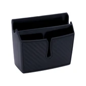 Araç İçi Ceplik Organizer Çift Bölmeli Karbon Desenli Yapışkanlı thumbnail 8