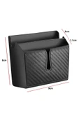 Araç İçi Ceplik Organizer Çift Bölmeli Karbon Desenli Yapışkanlı thumbnail 6