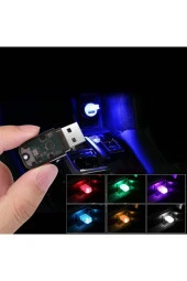 Mega Oto Market Usb Mini Led Lamba Disko 7 Renkli 12 Volt Dekoratif Işık Ev Araba Dış Mekan Uyumlu - 1