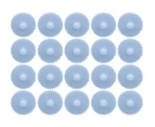 20 Adet Plastik  Dişli (28X28X6.5 MM İÇ ÇAPI: 2MM) - 1