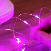 DEKOR DÜĞÜN IŞIKLARI PEMBE PİLLİ LED IŞIK PEMBE 10 METRE LED IŞIK PEMBE PİLLİ IŞIK PİNK LED LİGHT thumbnail 4