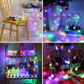 VIP KALİTE RENKLİ KRİSTAL TOP LED IŞIK CRYSTAL LED LİGHT BALL YILBAŞI AĞACI IŞIĞI RENKLİ NOEL IŞIĞI thumbnail 3