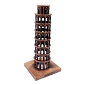 Vintage Metal İtalya Pisa Kulesi Biblo Antik Bakır 16 cm thumbnail 3