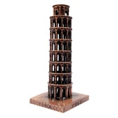 Vintage Metal İtalya Pisa Kulesi Biblo Antik Bakır 16 cm thumbnail 4