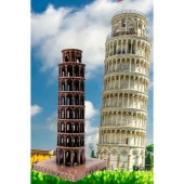 Vintage Metal İtalya Pisa Kulesi Biblo Antik Bakır 16 cm thumbnail 5