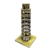 Vintage Metal İtalya Pisa Kulesi Biblo Antik Bronz 16 cm thumbnail 2