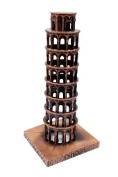 Vintage Metal İtalya Pisa Kulesi Biblo Antik Bakır 16 cm thumbnail 11