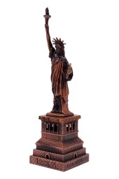 Vintage Metal USA Özgürlük Heykeli Biblo Antik Bakır 15 cm thumbnail 9