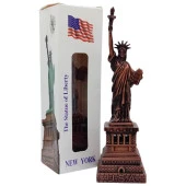 Vintage Metal USA Özgürlük Heykeli Biblo Antik Bakır 18 cm thumbnail 1