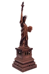 Vintage Metal USA Özgürlük Heykeli Biblo Antik Bakır 18 cm thumbnail 7
