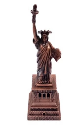 Vintage Metal USA Özgürlük Heykeli Biblo Antik Bakır 18 cm thumbnail 12