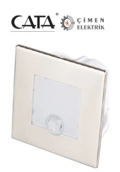 CATA CT 5183 1.5 W Radar Sensörlü Kare Koridor Aydınlatması 6400K Beyaz ışık - 1