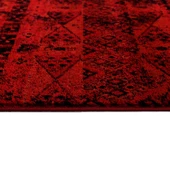 Afgan Türkmen Otantik Desenli Bordo Oturma Odası Salon Mutfak Halısı 4722A_ZS72 - 3