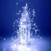 7 METRE YILBAŞI AĞACI IŞIĞI BEYAZ PİLLİ IŞIK PİLLİ BEYAZ LED IŞIK BEYAZ NOEL IŞIĞI YILBAŞI IŞIĞI thumbnail 2