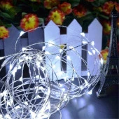 7 METRE YILBAŞI AĞACI IŞIĞI BEYAZ PİLLİ IŞIK PİLLİ BEYAZ LED IŞIK BEYAZ NOEL IŞIĞI YILBAŞI IŞIĞI thumbnail 3