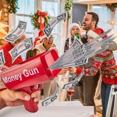 1 PCS VIP QUALITY AUTOMATIC MONEY THROWING GUN VIP OTOMATİK PARA FIRLATMA TABANCASI YILBAŞI OYUNLARI thumbnail 1