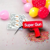 1 PCS VIP QUALITY AUTOMATIC MONEY THROWING GUN VIP OTOMATİK PARA FIRLATMA TABANCASI YILBAŞI OYUNLARI thumbnail 3