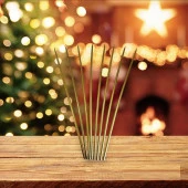 VIP PARLAK GOLD KİLİSE MUMU ARINMA MUMU CHURCH CANDLES 8 ADET GOLD İNCE UZUN MUM 35 CM GOLD MUM - 1