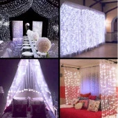 VIP BEYAZ SALKIM LED IŞIK 2.50X2 METRE EKLEMELİ 16 DALLI 320 LEDLİ MODLU 220V BEYAZ PERDE LED IŞIK thumbnail 1