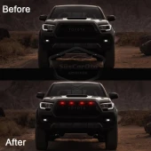 Üniversal Oto RGB Ön Panjur Ledi App Kontrollü Araç Ön Izgara Aydınlatma Off Road Suv Dekoratif Panjur Lambası 4lü 12V thumbnail 7