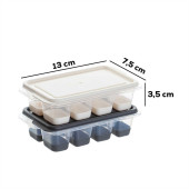 Porsima 16015 2 Adet Mini Yapışmaz Silikon Bas Çıkar Buz Kalıbı- Silikon Buz Kalıbı Antrasit Beyaz - 4