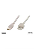 1.5 M USB 2.0 to USB 2.0 Erkek-Dişi AWG28 UL Bej USB 2.0 Uzatma Kablosu - 1