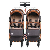 4 Baby Drone Kabin Boy İkiz Bebek Arabası Antrasit - 3