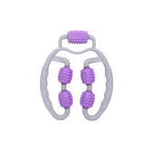 Selülit Masaj Rulosu 5 Topuzlu Masaj Aparatı Mor Renk - 1