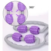 Selülit Masaj Rulosu 5 Topuzlu Masaj Aparatı Mor Renk - 2