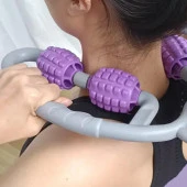 Selülit Masaj Rulosu 5 Topuzlu Masaj Aparatı Mor Renk - 3