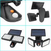 W770A SENSÖRLÜ 144 SMD LEDLİ SOLAR AYDINLATMALI DUVAR LAMBASI (4353) - 2