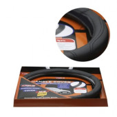 CARUB Geçmeli Direksiyon Kılıfı 38cm Lüx Çantalı Siyah Kokusuz A+ Plus - 1