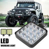 Off Road Sis Farı - Lambası 16 Led Kare Çalışma Lambası (10 Adet) - 1