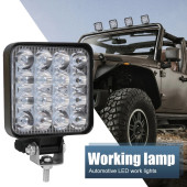 Off Road Sis Farı - Lambası 16 Led Kare Çalışma Lambası (10 Adet) - 2