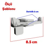 Bornoz Havlu Asma Askısı Banyo Lavabo Çatal 2li Metal Sağlam Aparat Krom Askılık Vidalı thumbnail 3