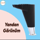 Wetra Line 6'lı Set Mobilya TV Ünitesi Çekyat Koltuk Kanepe Destek Ayağı 15 cm Siyah Krom M8 Civata - 4