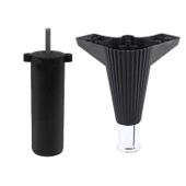 Wetra Line 6'lı Set Mobilya TV Ünitesi Çekyat Koltuk Kanepe Destek Ayağı 15 cm Siyah Krom M8 Civata - 7