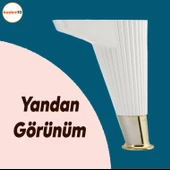Wetra Line 6'lı Set Mobilya TV Ünitesi Çekyat Koltuk Kanepe Destek Ayağı 15 cm Beyaz Altın M8 Civata - 4