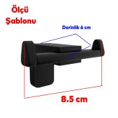 Banyo Lavabo Çatal 2li Metal Sağlam Aparat Siyah Askılık Bornoz Havlu Asma Askı Vidalı thumbnail 2