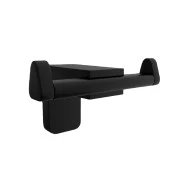 Banyo Lavabo Çatal 2li Metal Sağlam Aparat Siyah Askılık Bornoz Havlu Asma Askı Vidalı thumbnail 3