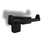 Banyo Lavabo Çatal 2li Metal Sağlam Aparat Siyah Askılık Bornoz Havlu Asma Askı Vidalı thumbnail 4