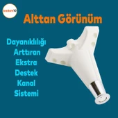 Wetra Line 6'lı Set Mobilya TV Ünitesi Çekyat Koltuk Kanepe Destek Ayağı 15 cm Beyaz Krom M8 Civata thumbnail 5