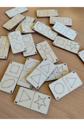 Sekil Ve Sayılar Ahşap Domino 21 Parça - 2
