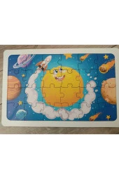 Göktaşı Puzzle Ahşap Renkli Puzzle 24 Parça - 1