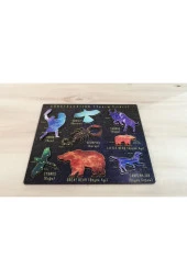 Montessori Doğal Ahşap Renkli Takım Yıldızları Eğitici Oyun Seti Puzzle - 1