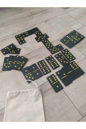 Ahşap Yıldızlı Domino Büyük Boy 8 Cm * 4 Cm - 1