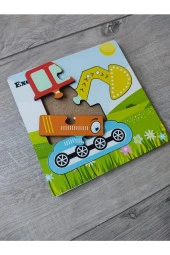 Mini Iş Makinesi Ahşap Puzzle - 2